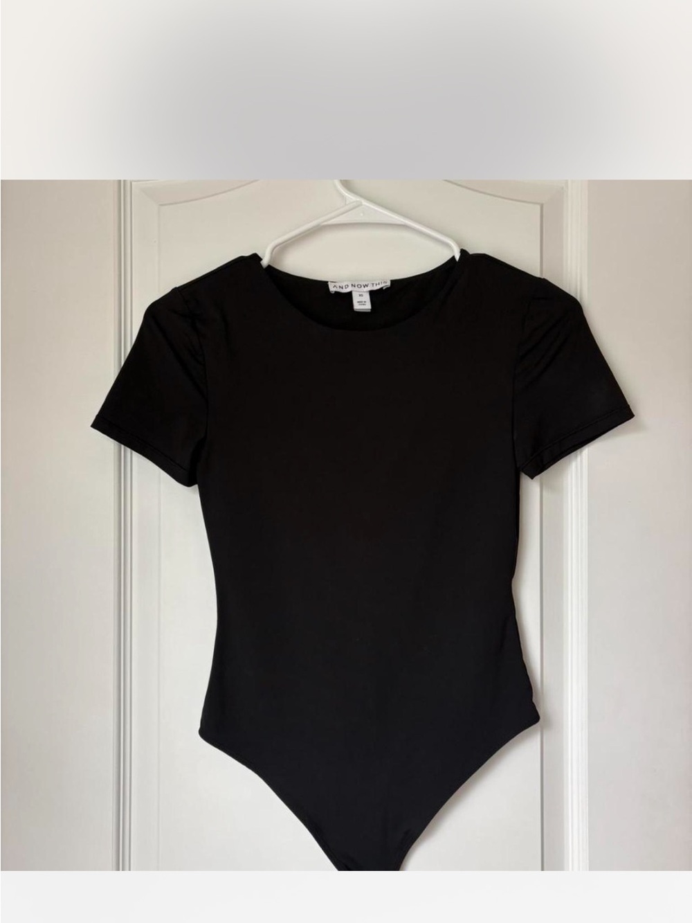 Classic Black Short-Sleeve Crewneck Bodysuit